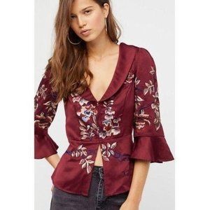 Free People Beautiful Dreams Embroidered Top
